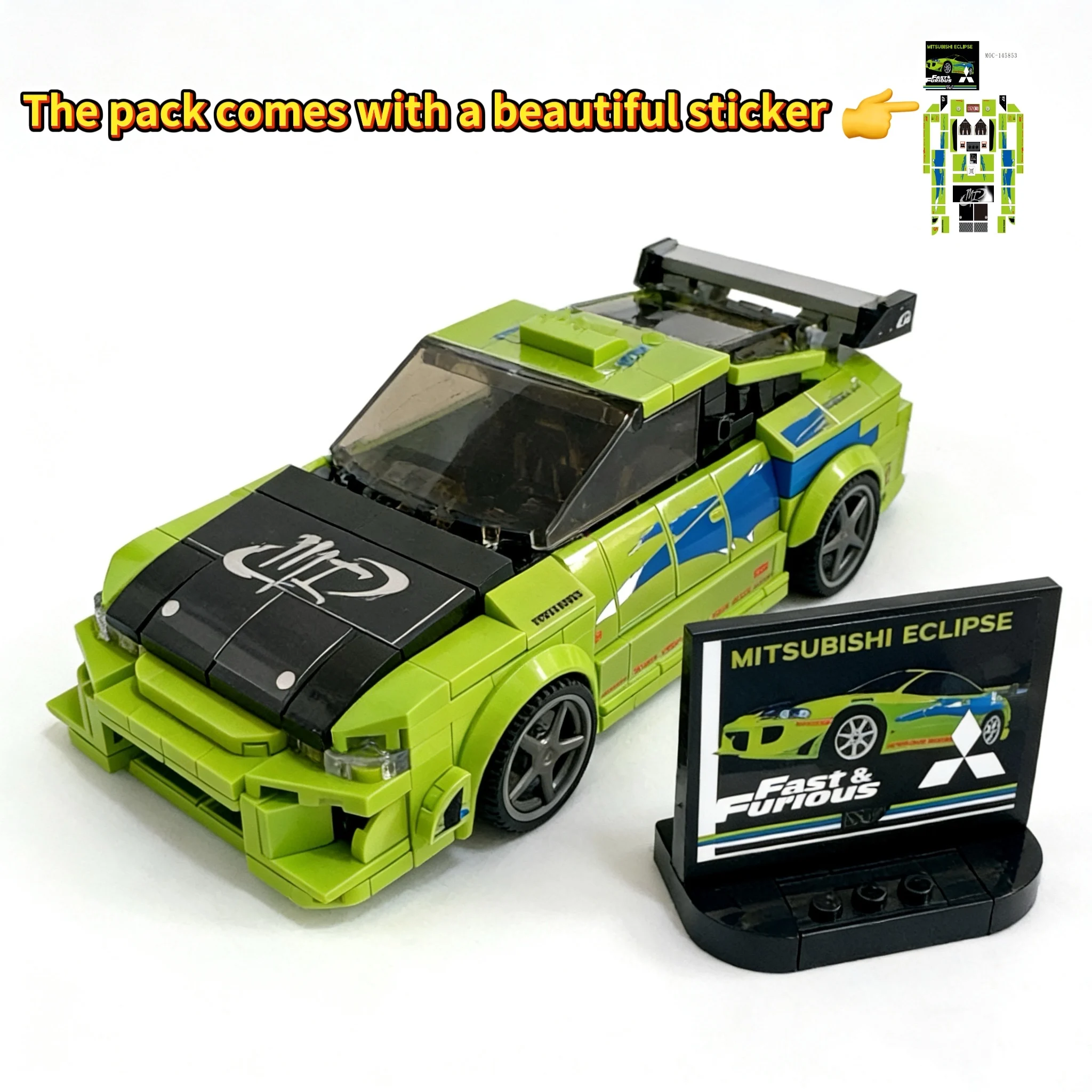 MOC Eclipse F City Champions Car Building Block Toy (459 pieces) - Creative Birthday/Christmas Gift for Boys 145853
MOC Eclipse F City Champions Car Building Block Toy (459 pieces) - Creative Birthday/Christmas Gift for Boys 145853