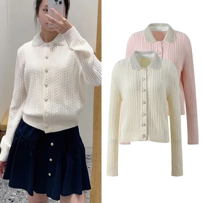 Autumn 2025 New Sle Heavy Bead Embellied Knitted Long Sve Cardigan Coat White Gentle Sle Twist Ne Open Front Outer...
Autumn 2025 New Sle Heavy Bead Embellied Knitted Long Sve Cardigan Coat White Gentle Sle Twist Ne Open Front Outer...