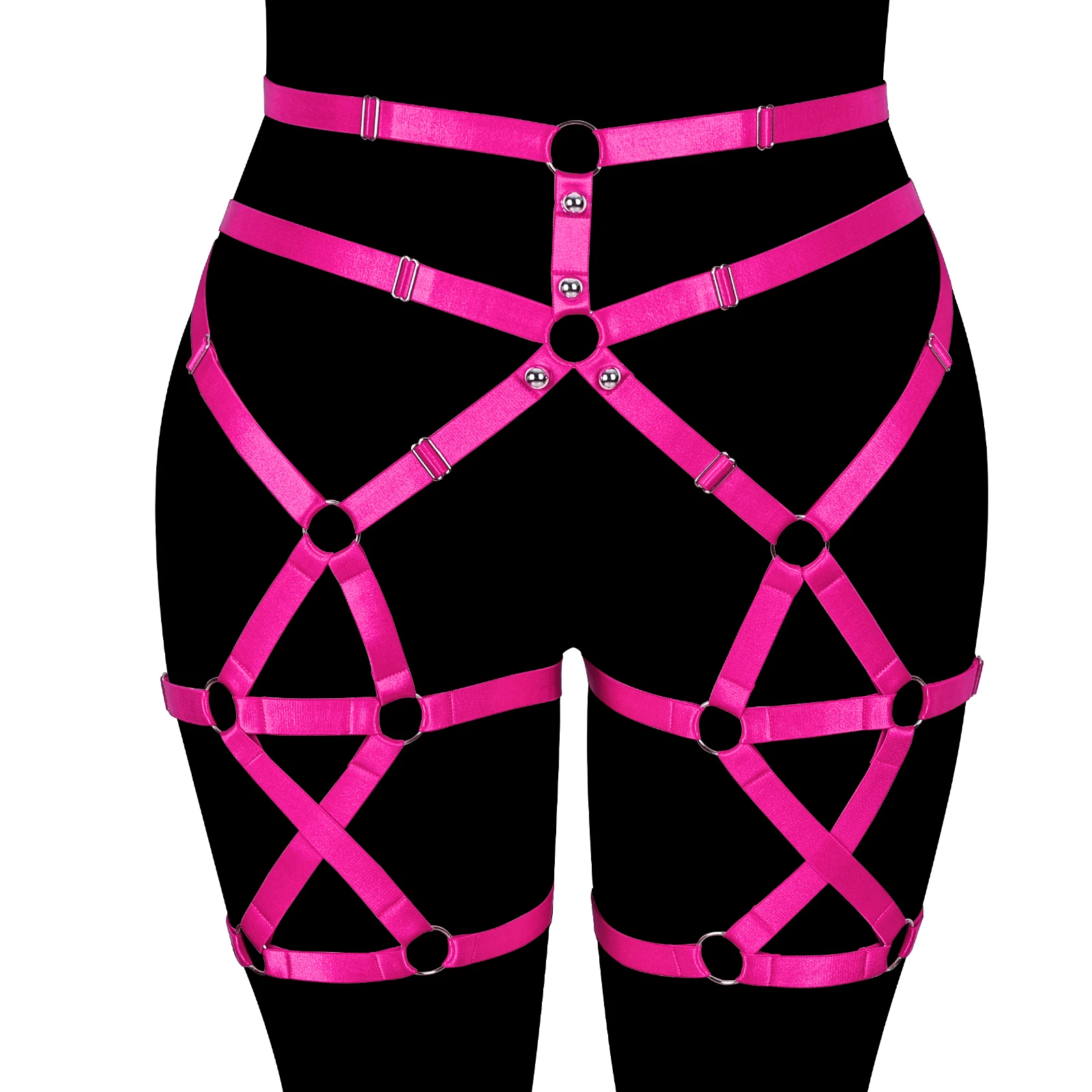Goth Rivet Women Rave Body Harness Belt Cage Harajuku Bondage Stocking High Waist Garter Wedding Cross Hollow Out Leg Garter
Goth Rivet Women Rave Body Harness Belt Cage Harajuku Bondage Stocking High Waist Garter Wedding Cross Hollow Out Leg Garter