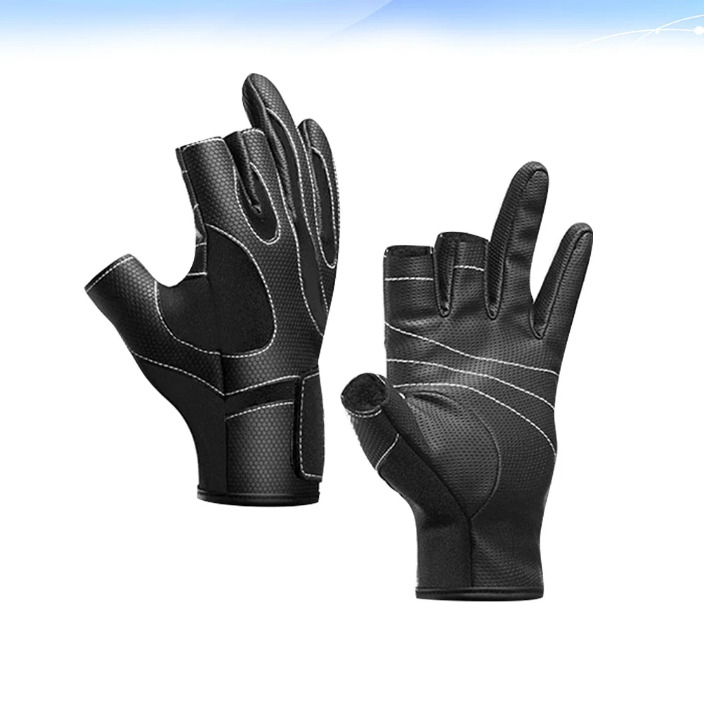 1Pair Outdoor Fishing Gloves Three Half Finger Anti Slip Palm Adjustable Wrist Warm Lining Fishing Supplies for Anglers Black L
1Pair Outdoor Fishing Gloves Three Half Finger Anti Slip Palm Adjustable Wrist Warm Lining Fishing Supplies for Anglers Black L