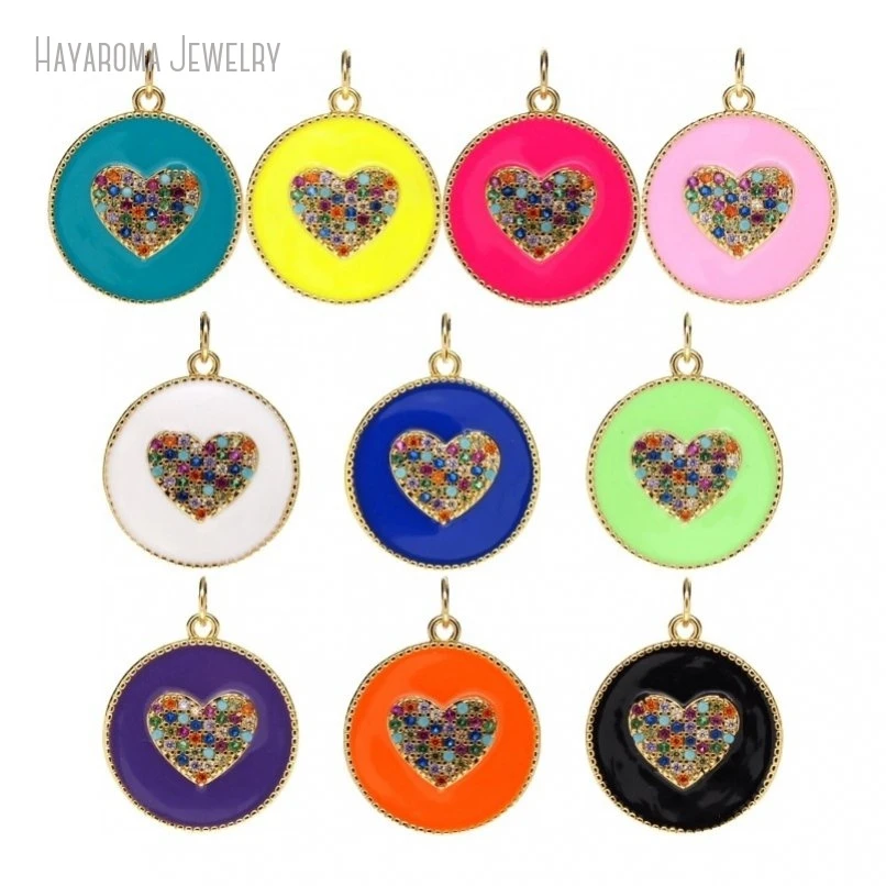 10Pcs Gold Color Enamel Pendant Gift For Her Jewelry Copper Wholesale Invisible Setting Metal Cubic Zirconia Charms PM47229
10Pcs Gold Color Enamel Pendant Gift For Her Jewelry Copper Wholesale Invisible Setting Metal Cubic Zirconia Charms PM47229