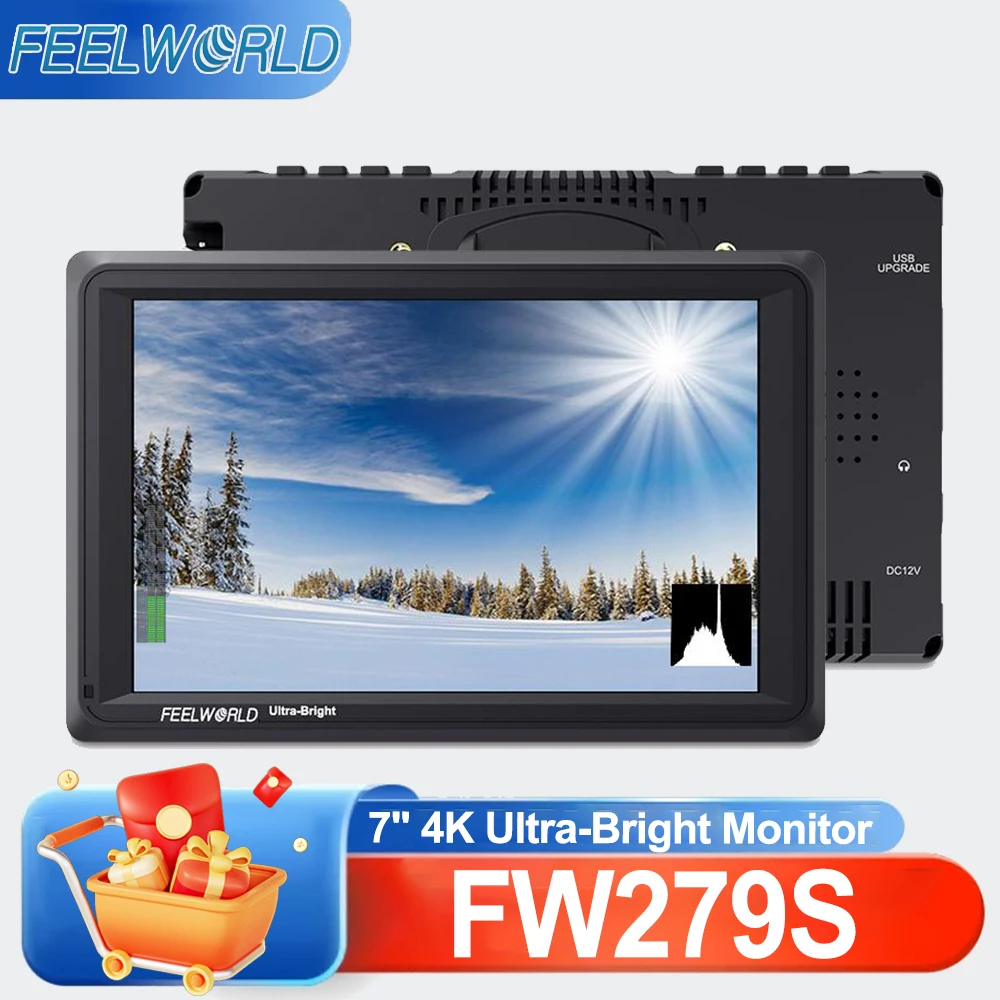 FEELWORLD FW279S 7-дюймовый 2200-нитовый монитор для камеры с возможностью просмотра при дневном свете, для DSLR-камер, 4K HDMI, IPS-панель 1920x1200
FEELWORLD FW279S 7-дюймовый 2200-нитовый монитор для камеры с возможностью просмотра при дневном свете, для DSLR-камер, 4K HDMI, IPS-панель 1920x1200