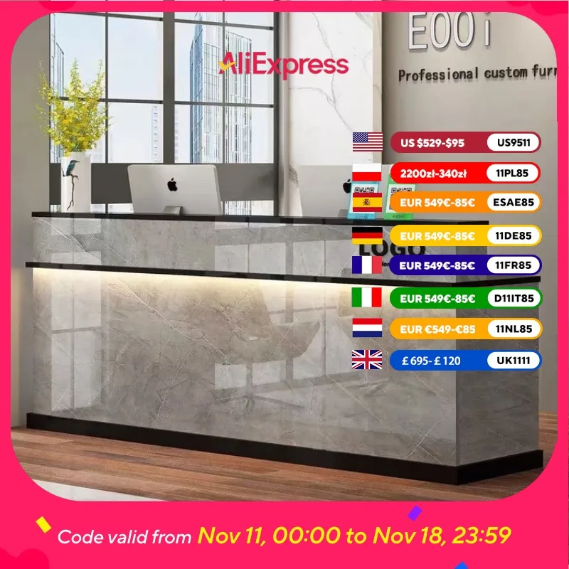Counter Beauty Reception Desks Display Aesthetics Business Computer Reception Desk Modern Design Mostradores Recepcion Furniture
Counter Beauty Reception Desks Display Aesthetics Business Computer Reception Desk Modern Design Mostradores Recepcion Furniture