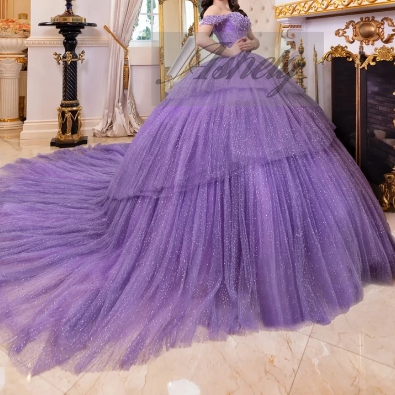 Индивидуальные фиолетовые милые платья Quinceanera для девочек 15, 16, топ из бисера на шнуровке, женское платье для выпускного вечера, дня рождения, случая
Индивидуальные фиолетовые милые платья Quinceanera для девочек 15, 16, топ из бисера на шнуровке, женское платье для выпускного вечера, дня рождения, случая