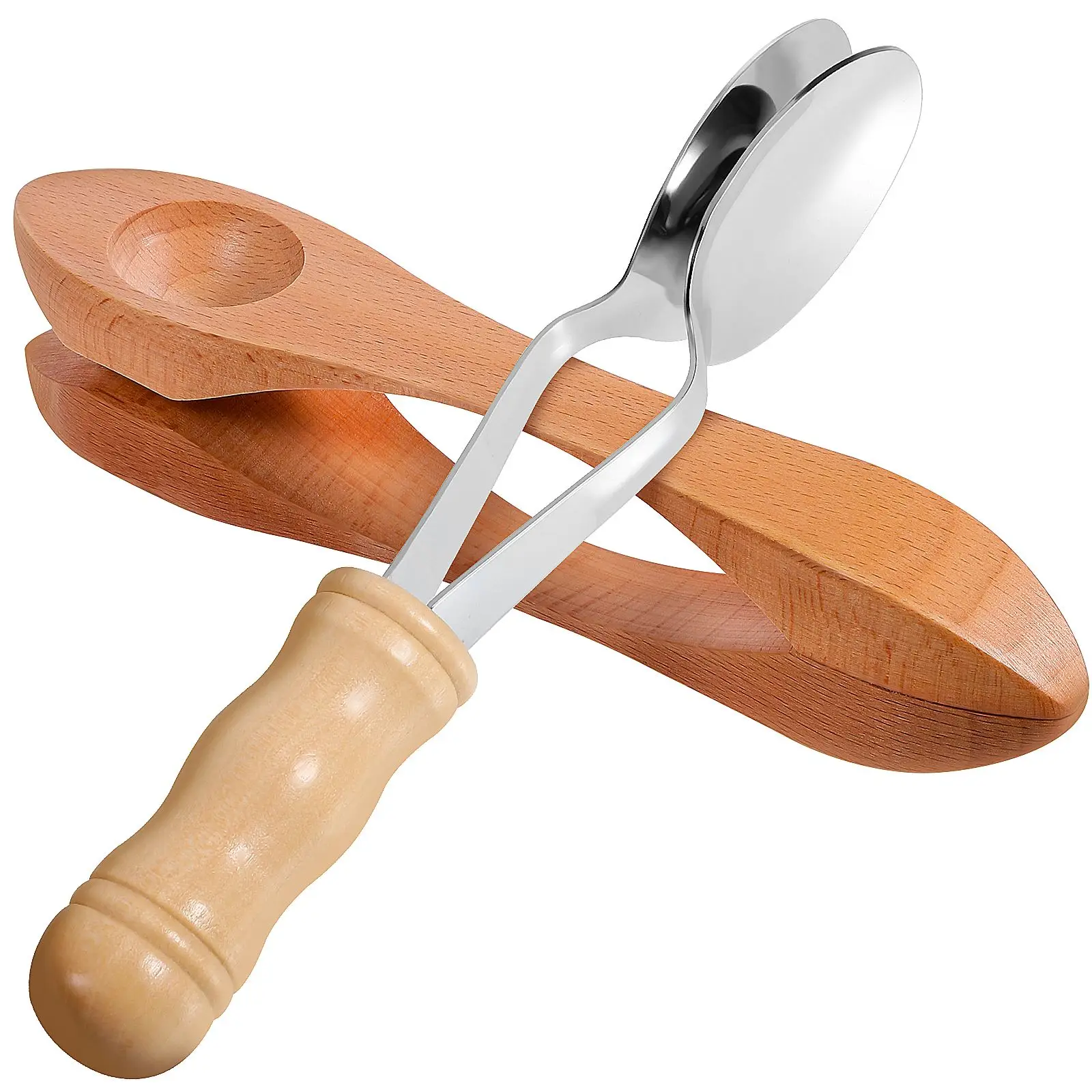 2 Pcs Rhythm Sticks Traditional Wooden Rhythm Sticks and Metal Spoons with Wooden Handles Traditional Music Instruments Folk
2 Pcs Rhythm Sticks Traditional Wooden Rhythm Sticks and Metal Spoons with Wooden Handles Traditional Music Instruments Folk