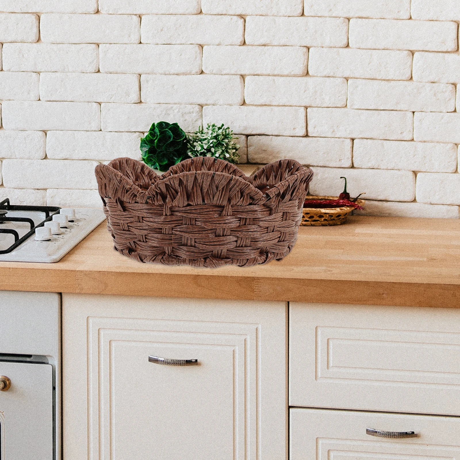 Fruit Basket for Kitchen Countertop Woven Storage Desktop Imitation Rattan Baskets Large Capacity Multifunctional Food Grade
Fruit Basket for Kitchen Countertop Woven Storage Desktop Imitation Rattan Baskets Large Capacity Multifunctional Food Grade