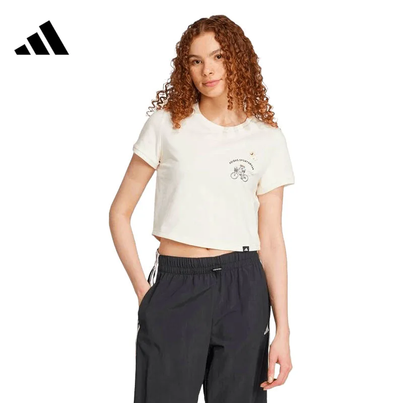 Adidas Women's W C DDL CROP T Sports and Leisure Short sleeved T-shirt JX5327
Adidas Women's W C DDL CROP T Sports and Leisure Short sleeved T-shirt JX5327