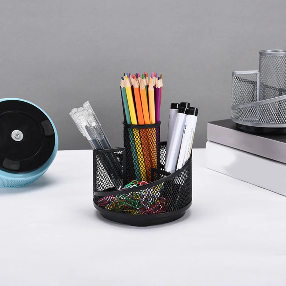 360-Degree Rotating Iron Pen Holder Desktop Makeup Brush Organizer Tabletop Stationery Container Multi-Functional Metal Pencil
360-Degree Rotating Iron Pen Holder Desktop Makeup Brush Organizer Tabletop Stationery Container Multi-Functional Metal Pencil