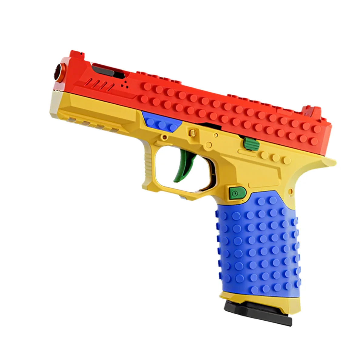 Building block assembled toy gun, capable of firing bullets, DIY creative splicing pistol, STEM model ornament
Building block assembled toy gun, capable of firing bullets, DIY creative splicing pistol, STEM model ornament