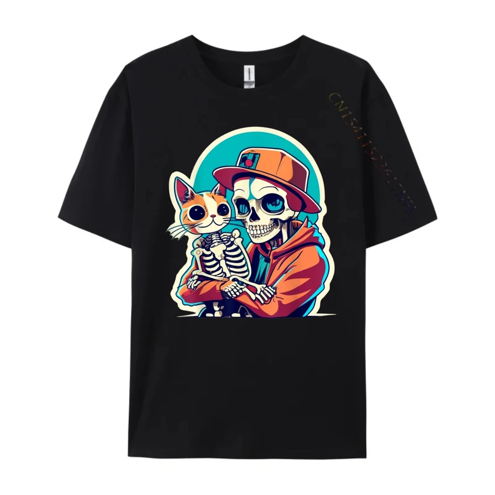 Skull Skeleton Hugging Cat Funny Shirt Man Clothes Luxury T Shirt Men High Quality Comfortable Short Sleeve
Skull Skeleton Hugging Cat Funny Shirt Man Clothes Luxury T Shirt Men High Quality Comfortable Short Sleeve