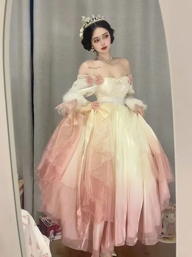 Gradual Pink Rose Lolita Dress Escape Princess Long Dress Super Immortal Elegant Flower Wedding Lolita Cosplay Costume 2025
Gradual Pink Rose Lolita Dress Escape Princess Long Dress Super Immortal Elegant Flower Wedding Lolita Cosplay Costume 2025