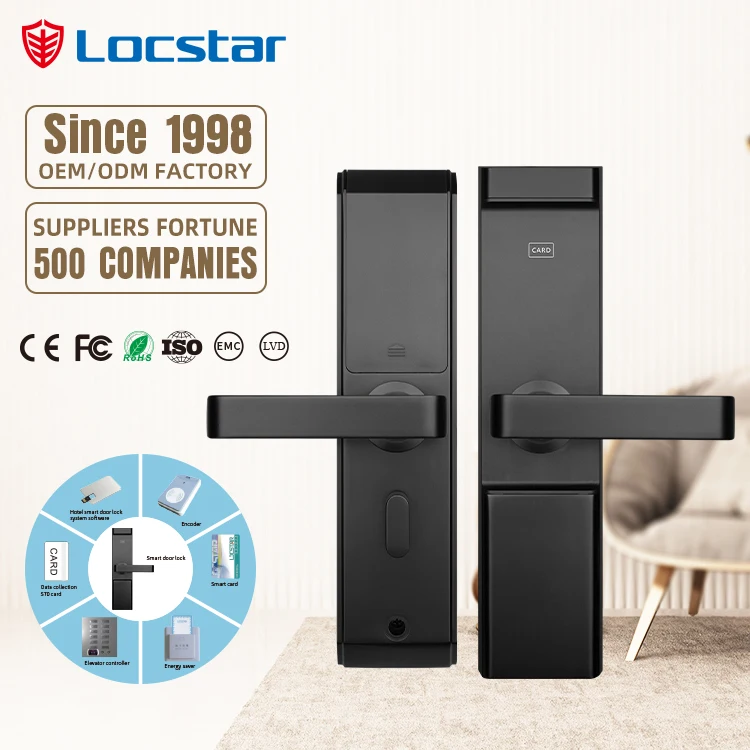 002 Locstar 8072-MF Высококачественная RFID-карта, разблокированный интеллектуальный дверной замок без ключа для Star Hotel с расширенным программным обеспечением
002 Locstar 8072-MF Высококачественная RFID-карта, разблокированный интеллектуальный дверной замок без ключа для Star Hotel с расширенным программным обеспечением