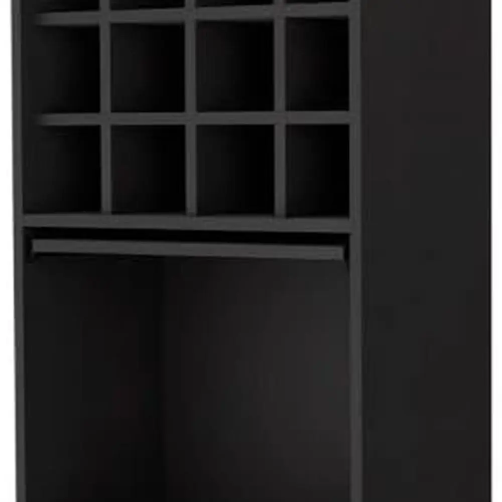 Black Myers Bar Cabinet with 16 Wine Racks, Glass Shelf, 2 Cabinets
Black Myers Bar Cabinet with 16 Wine Racks, Glass Shelf, 2 Cabinets