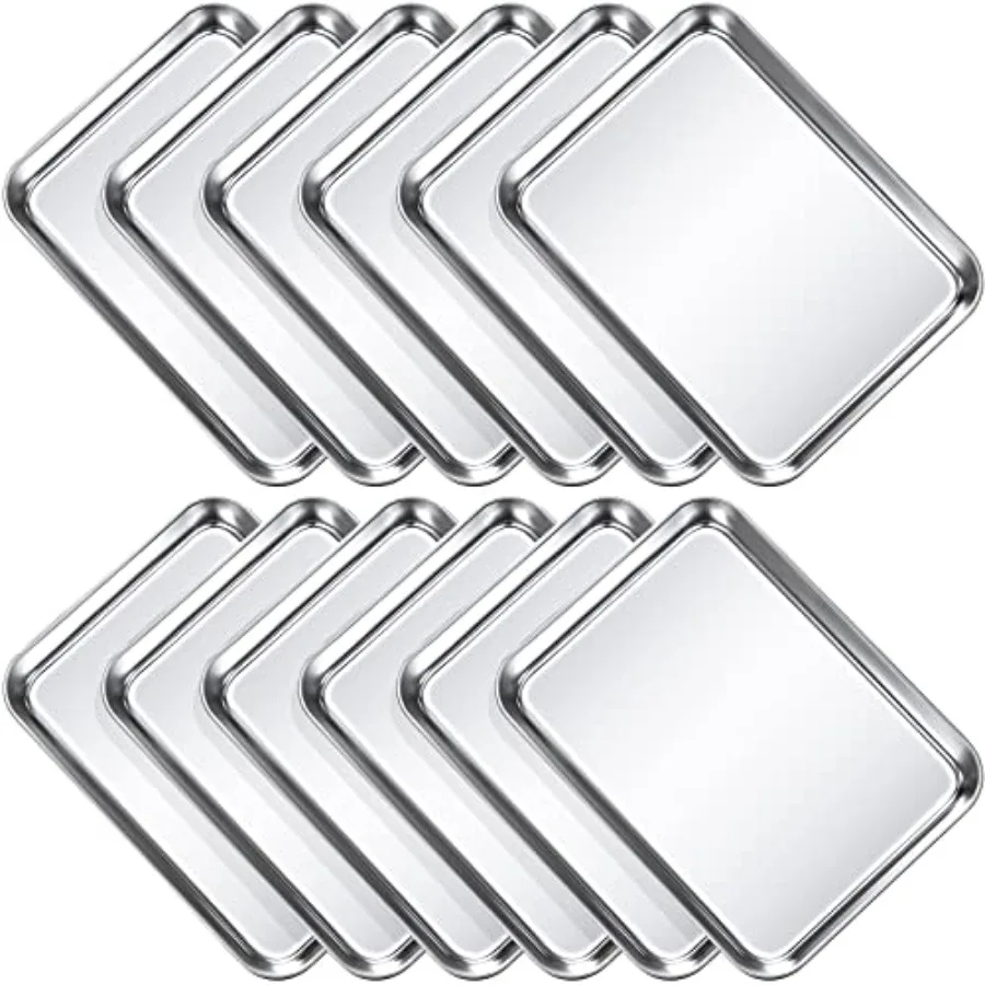 Pcs Baking Sheet Pan Set Stainless Steel Cookie Sheet Small Toaster Oven Pans Tray Barbecue Grill Pan Rectangle Trays Oven Free
Pcs Baking Sheet Pan Set Stainless Steel Cookie Sheet Small Toaster Oven Pans Tray Barbecue Grill Pan Rectangle Trays Oven Free