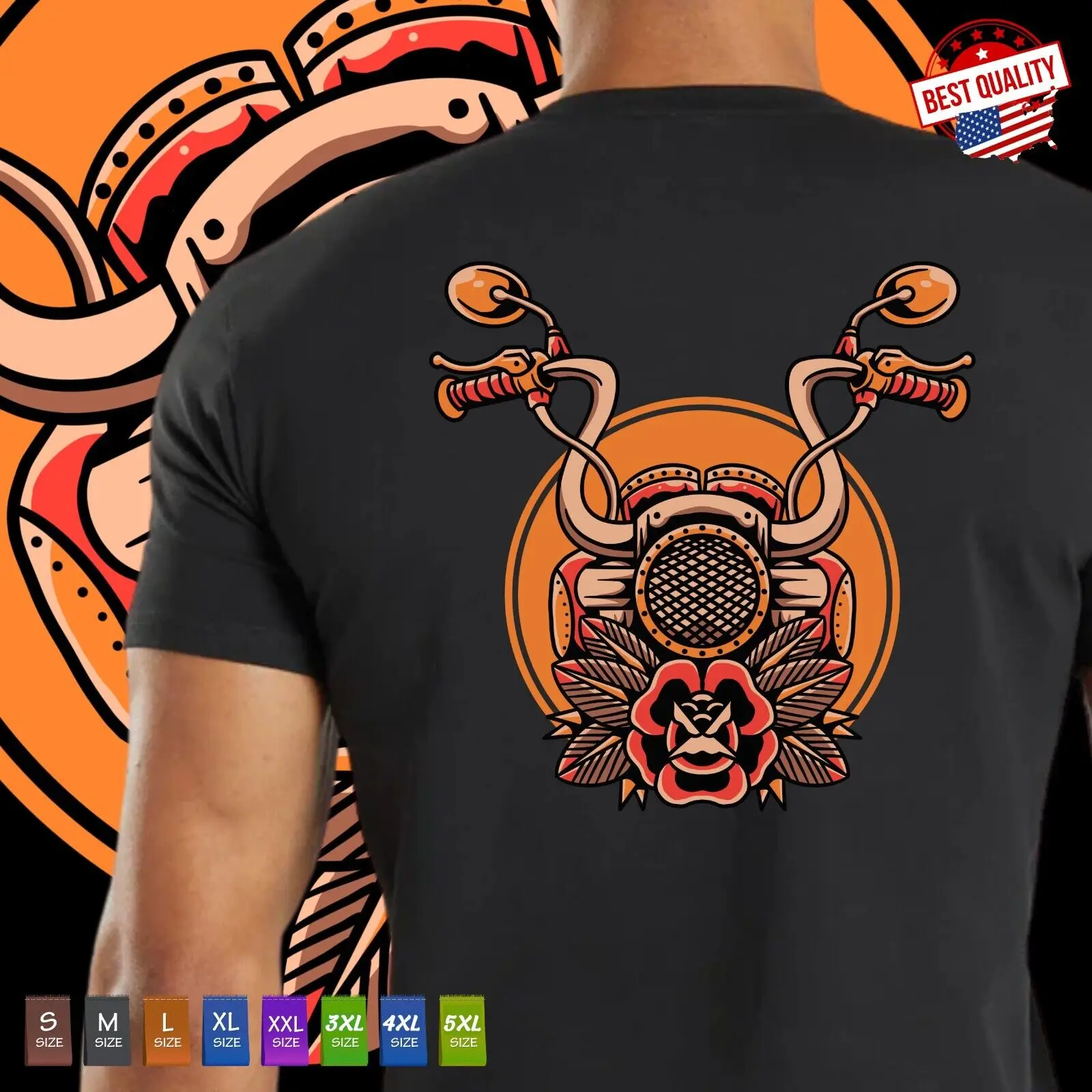 Motorcycle Old School Biker T Shirt Printed Back Vintage Classic Tattoo Clothing
Motorcycle Old School Biker T Shirt Printed Back Vintage Classic Tattoo Clothing