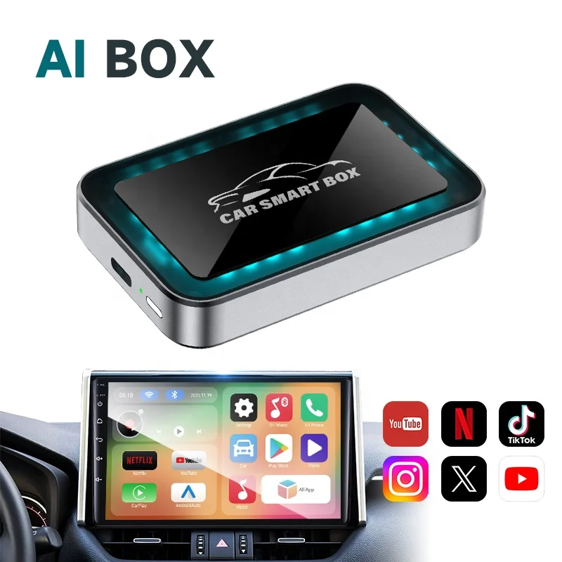 2026 New 2 16G/4 32G 32G 3-in-1 Wireless CarPlay Adapter for i and Android Automatic Wireless Adapter supports
2026 New 2 16G/4 32G 32G 3-in-1 Wireless CarPlay Adapter for i and Android Automatic Wireless Adapter supports