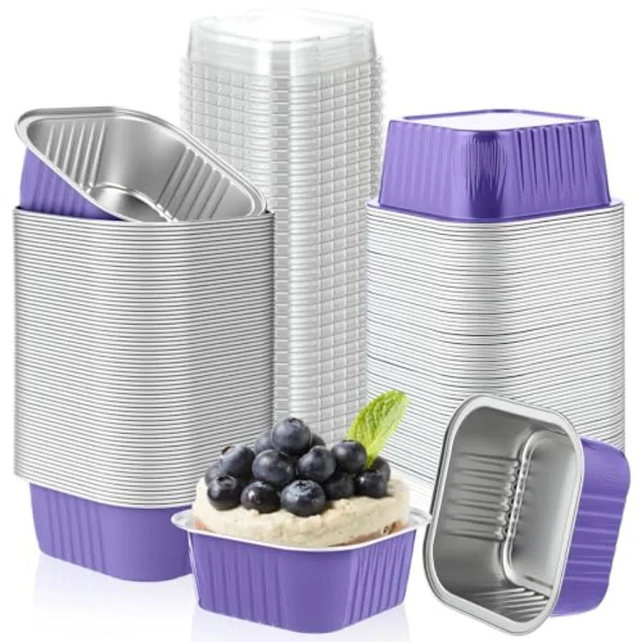100 Pcs 5 oz Mini Square Baking Pan with Lid Aluminum Foil Cupcake Pan Brownie Baking Cup Disposable Ramekins Individual Tin De
100 Pcs 5 oz Mini Square Baking Pan with Lid Aluminum Foil Cupcake Pan Brownie Baking Cup Disposable Ramekins Individual Tin De