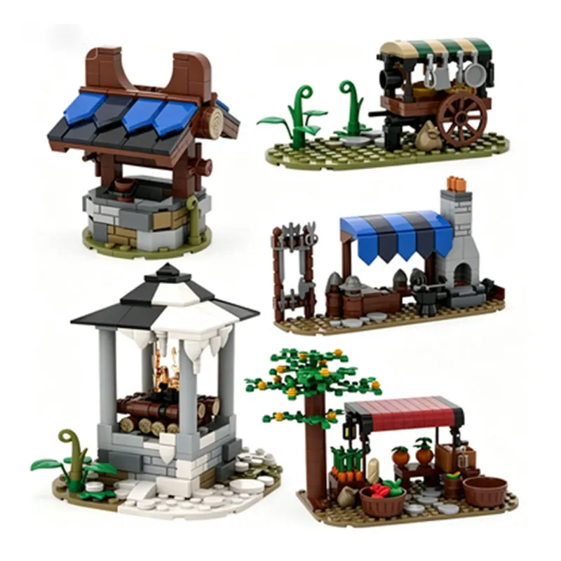 MOC Medieval Village Scene Expansion: Small Particle Assembly Block Building, Well, Handcart, Street Scene Model Toy
MOC Medieval Village Scene Expansion: Small Particle Assembly Block Building, Well, Handcart, Street Scene Model Toy