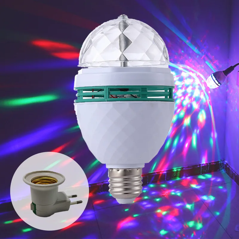 E27 Led Disco Ball Colorful Auto Rotating Bulb Light 3W 6W RGB Projector Bulb Lamp DJ Party Stage Light for Home Club KTV Dance
E27 Led Disco Ball Colorful Auto Rotating Bulb Light 3W 6W RGB Projector Bulb Lamp DJ Party Stage Light for Home Club KTV Dance