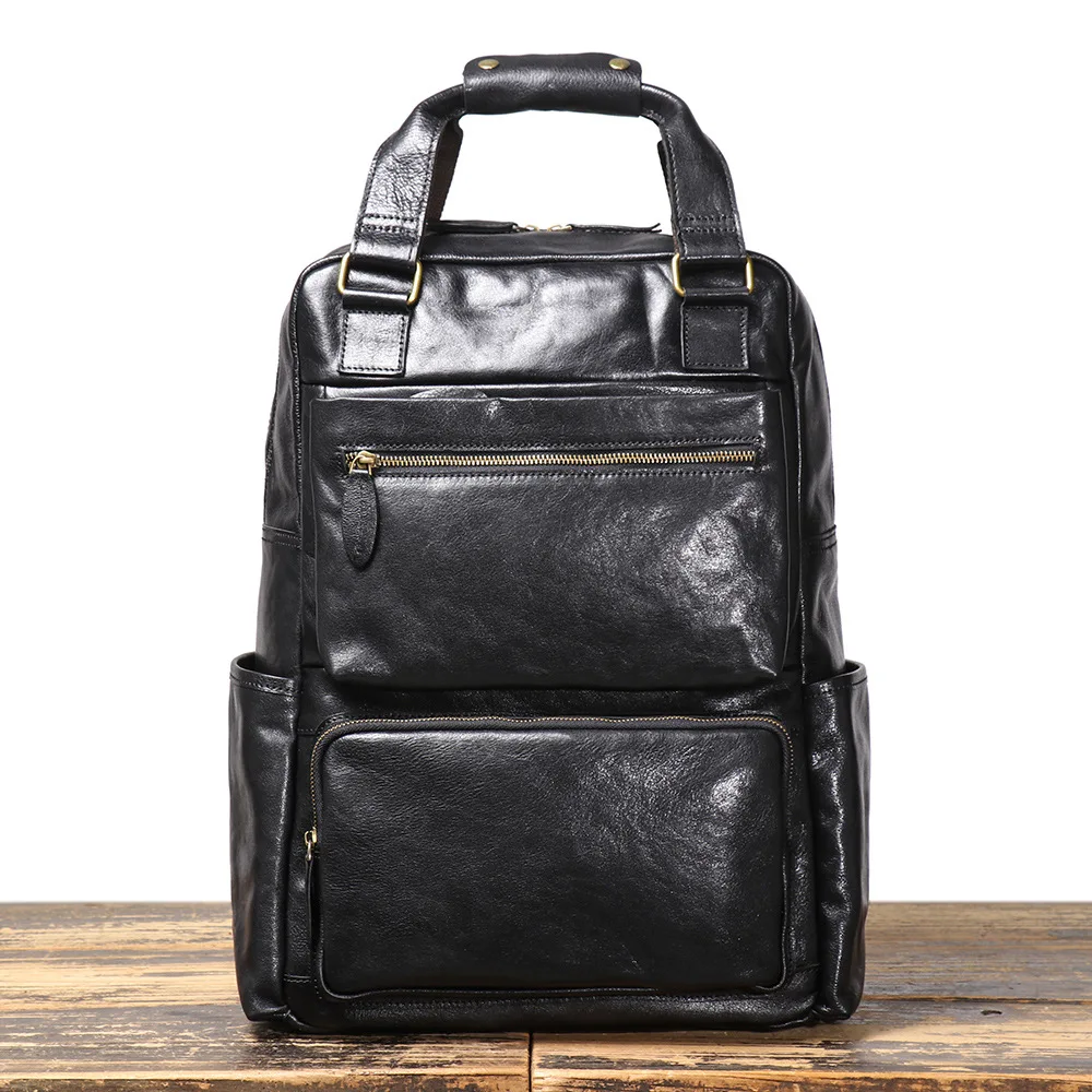 Hot-selling men's leather multi-functional backpack cowhide outdoor travel mountaineering large back 16-inch computer bag large
Hot-selling men's leather multi-functional backpack cowhide outdoor travel mountaineering large back 16-inch computer bag large