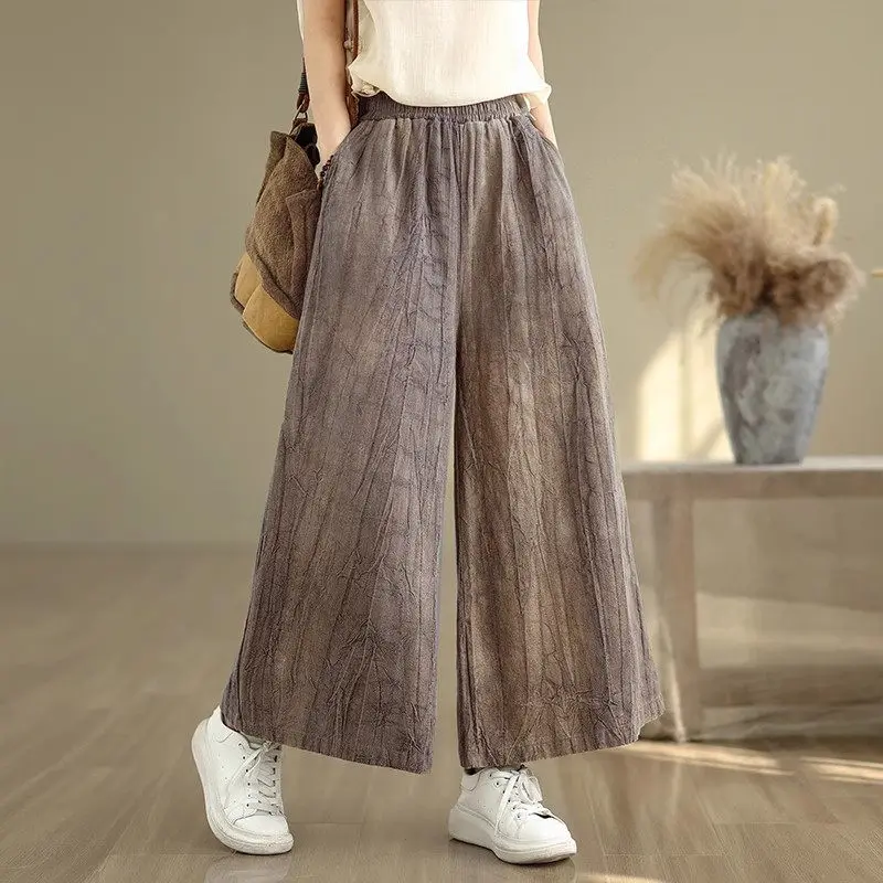 2025 Women's Summer Cotton Hemp Wide Leg Pants - Slimming Casual Cropped Trousers, Versatile Loose Fit g827
2025 Women's Summer Cotton Hemp Wide Leg Pants - Slimming Casual Cropped Trousers, Versatile Loose Fit g827