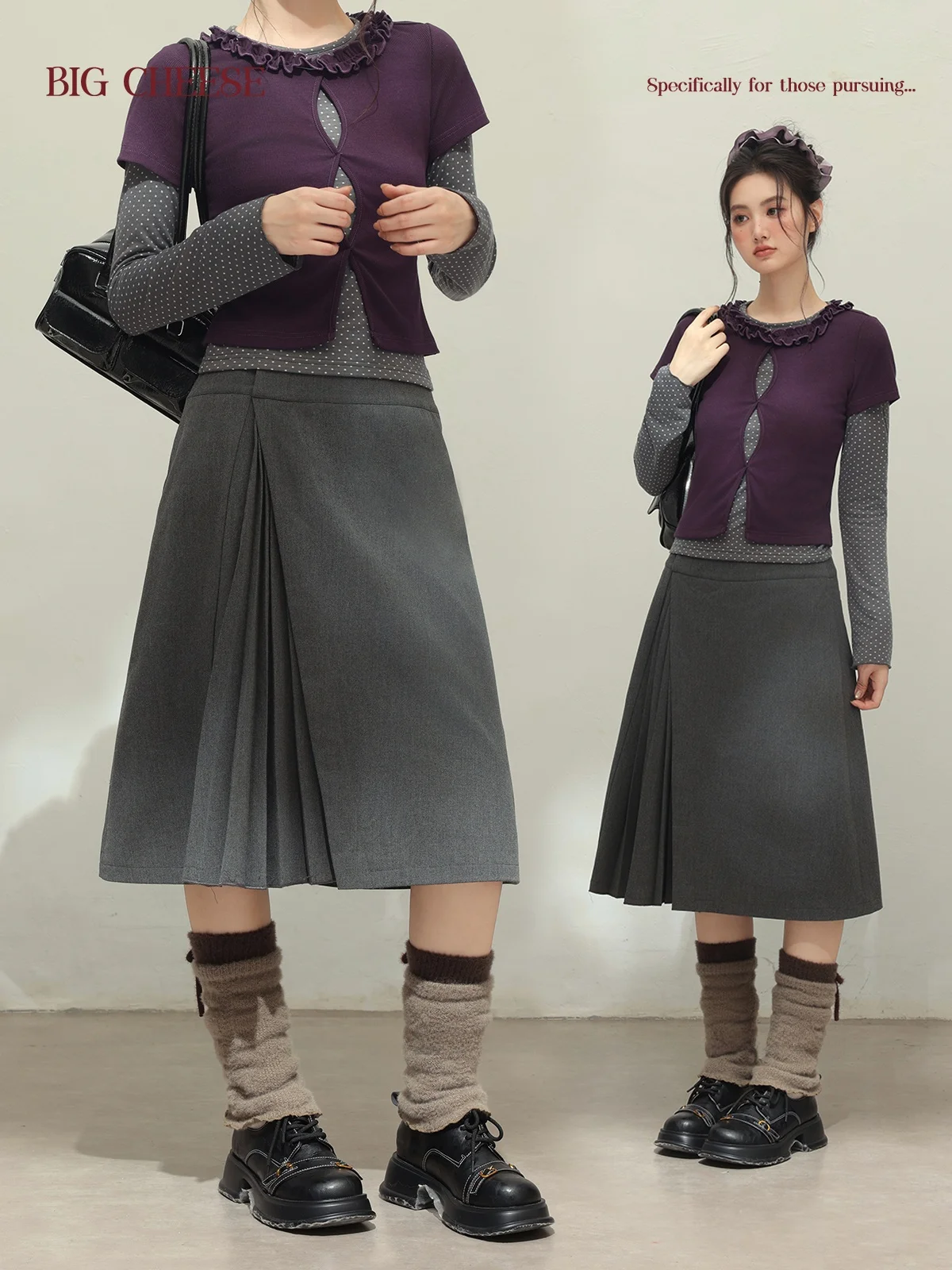 Юбка-плиссе в стиле колледж, больших размеров, женская, осенне-зимняя, утягивающая, простая, корейская версия, с высокой талией
Юбка-плиссе в стиле колледж, больших размеров, женская, осенне-зимняя, утягивающая, простая, корейская версия, с высокой талией