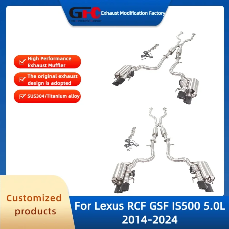 Catback Valvetronic Exhaust Pipe for Lexus RCF GSF IS500 5.0L 2014-2024 High Performance Titanium Alloy Exhaust Muffler System
Catback Valvetronic Exhaust Pipe for Lexus RCF GSF IS500 5.0L 2014-2024 High Performance Titanium Alloy Exhaust Muffler System