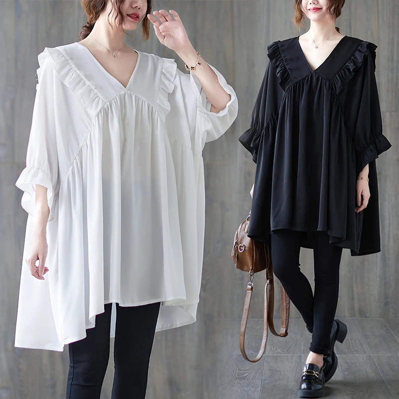 Plus Size plus Size Women's Summer irt V-Ne Padded Sve Floral Trim Splice Doll Top Conceal Meat Slimming Mid-Length Casual Bl...
Plus Size plus Size Women's Summer irt V-Ne Padded Sve Floral Trim Splice Doll Top Conceal Meat Slimming Mid-Length Casual Bl...