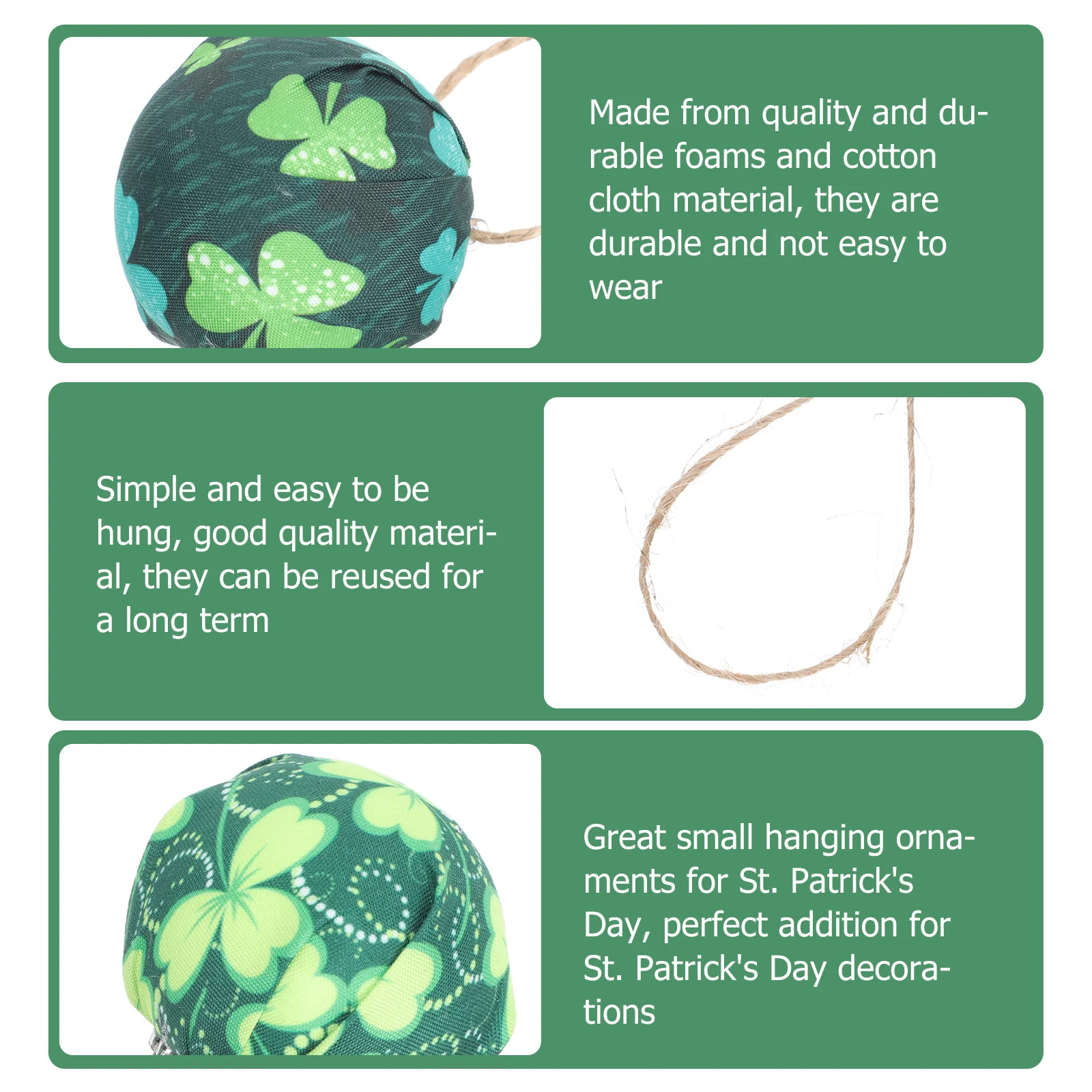 16 PCS Artificial LED Irish's Festival Hanging Decors St. Patrick's Day Decorative Balls Pendants Adorn Saint
16 PCS Artificial LED Irish's Festival Hanging Decors St. Patrick's Day Decorative Balls Pendants Adorn Saint