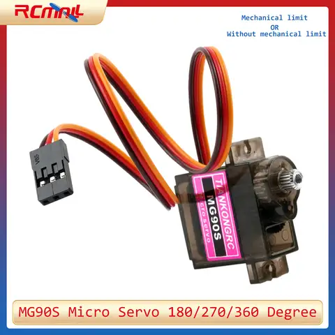 Mg90s micro servo metal/plástico engrenagem 9g sg90 mini servo motor aprimorado 180/270/360 graus para arduino rc carro helicóptero drone