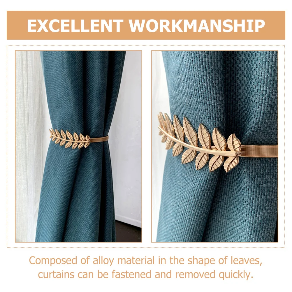 2Pcs Elastic Curtains Tiebacks Alloy Spring Rope No Punch Fixing Belt Stylish and Functional Decoration Leaf Curtain Tiebacks
2Pcs Elastic Curtains Tiebacks Alloy Spring Rope No Punch Fixing Belt Stylish and Functional Decoration Leaf Curtain Tiebacks