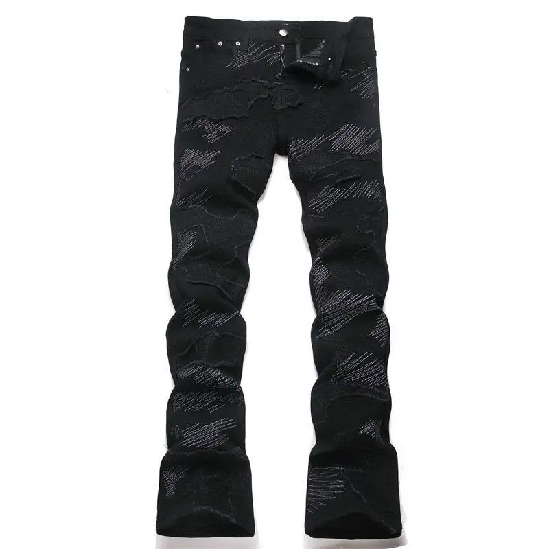 Men's Vintage Black Flared Jeans Spring Luxury Streetwear Slim Fit Washed Casual Pants Black Embroidered Male Denim Trousers
Men's Vintage Black Flared Jeans Spring Luxury Streetwear Slim Fit Washed Casual Pants Black Embroidered Male Denim Trousers