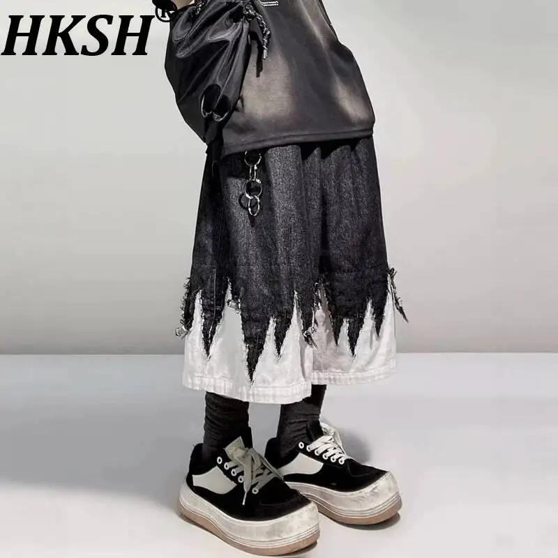 HKSH Spring Summer New Men Tide Hip-hop Trendy Brand High Street Wide Leg Denim Pants Shorts Loose Vibe Cropped Fashion HK23176
HKSH Spring Summer New Men Tide Hip-hop Trendy Brand High Street Wide Leg Denim Pants Shorts Loose Vibe Cropped Fashion HK23176