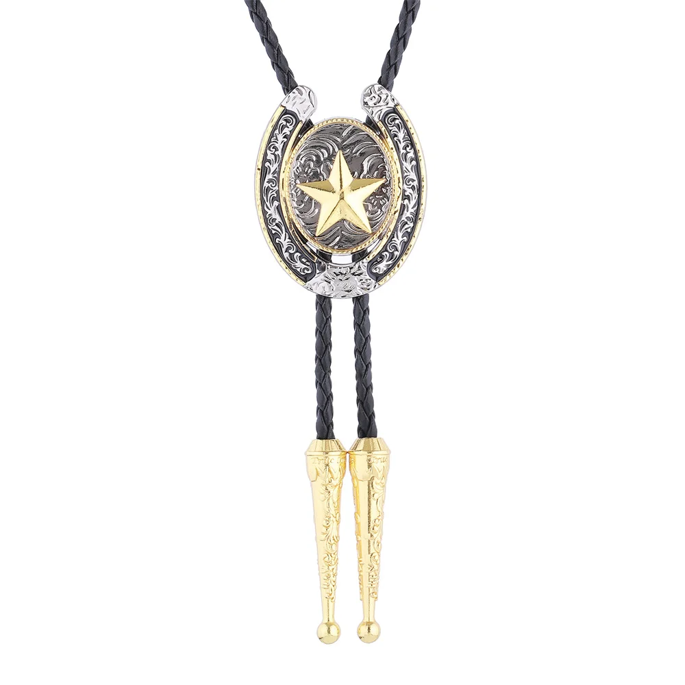 New model horseshoe five-point star bolo tie - fashionable accessory for clothing
New model horseshoe five-point star bolo tie - fashionable accessory for clothing
