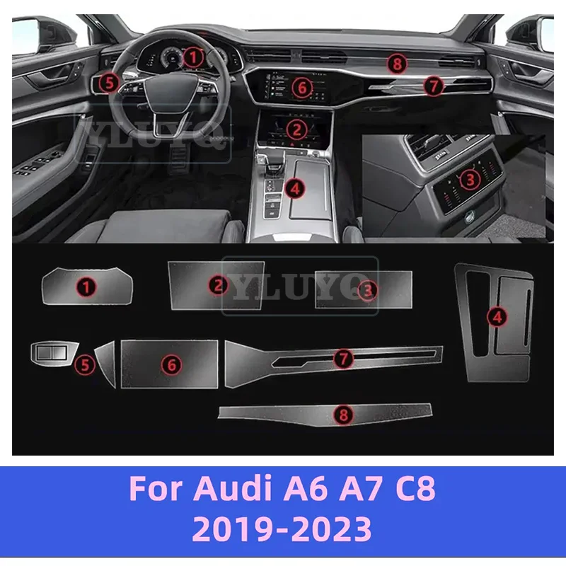 Interior Film for Audi A6 A7 C8 2023-2019 Car Center Console Transparent TPU Protective Film Anti-scratch Repair Accessories
Interior Film for Audi A6 A7 C8 2023-2019 Car Center Console Transparent TPU Protective Film Anti-scratch Repair Accessories