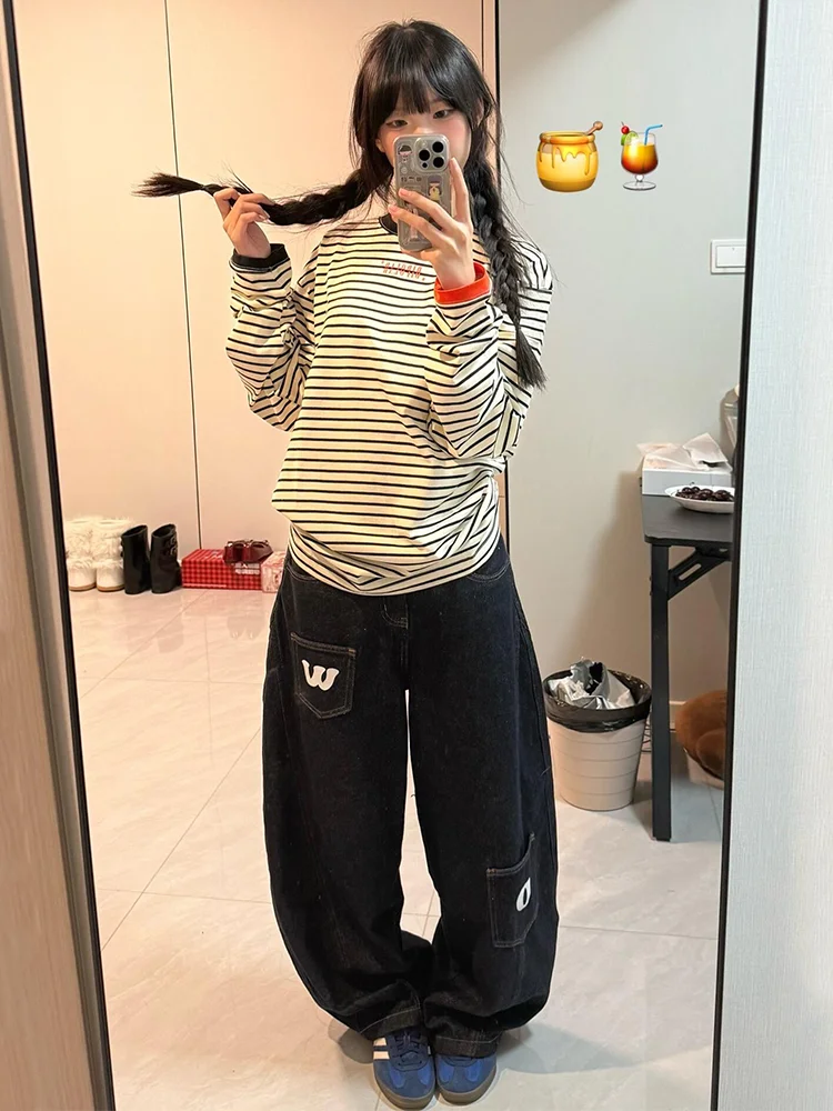 Loose Wide Leg Jeans Women's Casual Loose Feeling Printed Knife Retro High Waist Denim Pants Tapered Cuffed Ankle Length
Loose Wide Leg Jeans Women's Casual Loose Feeling Printed Knife Retro High Waist Denim Pants Tapered Cuffed Ankle Length