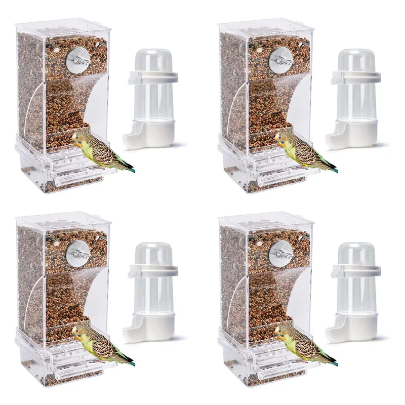 ALIM-4X No Mess Bird Feeders Anti Spill Bird Feeder For Cage Bird Water Dispenser Included Parrot Automatic Food Container
ALIM-4X No Mess Bird Feeders Anti Spill Bird Feeder For Cage Bird Water Dispenser Included Parrot Automatic Food Container