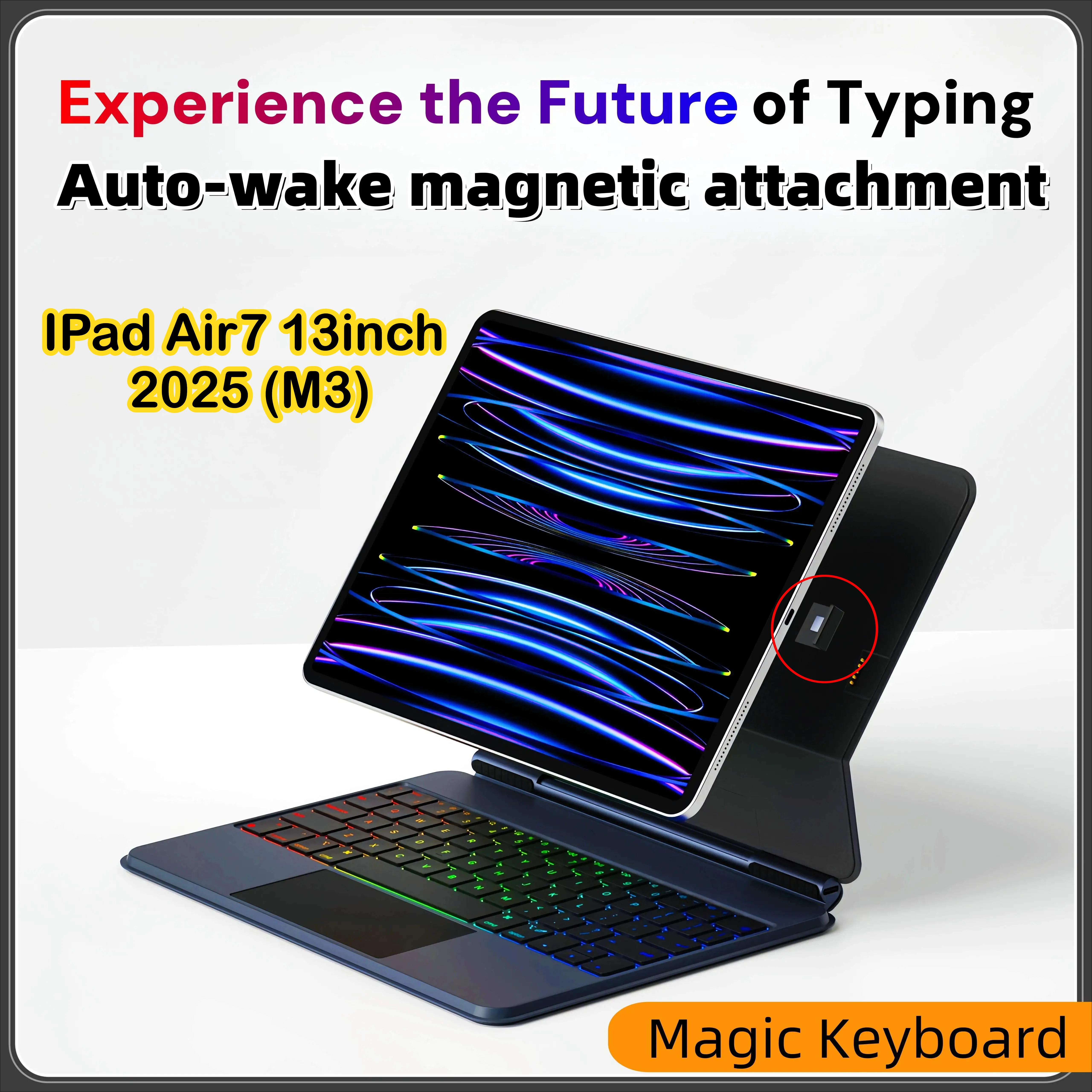 Чехол с сенсорной панелью Magic Keyboard для IPad Air7 13 11 дюймов 2025 M3 2024 Pro 11 M4 12,9 Air 4/5/6 Smart Multi-touch Plug & Play PU Cover
Чехол с сенсорной панелью Magic Keyboard для IPad Air7 13 11 дюймов 2025 M3 2024 Pro 11 M4 12,9 Air 4/5/6 Smart Multi-touch Plug & Play PU Cover