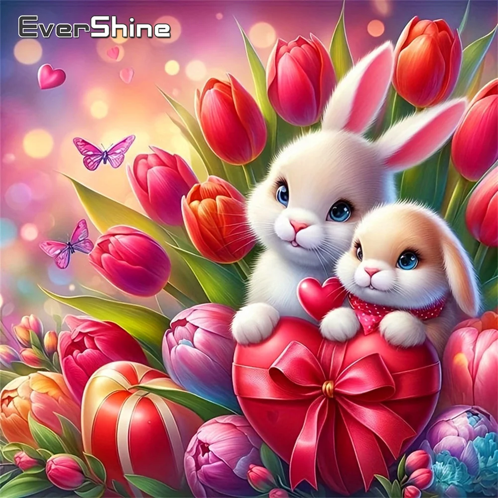 Evershine Diamond Embroidery Animal Picture Of Rhinestones Mosaic Rabbit Full Drill Square Painting Tulip Handmade Hobby
Evershine Diamond Embroidery Animal Picture Of Rhinestones Mosaic Rabbit Full Drill Square Painting Tulip Handmade Hobby