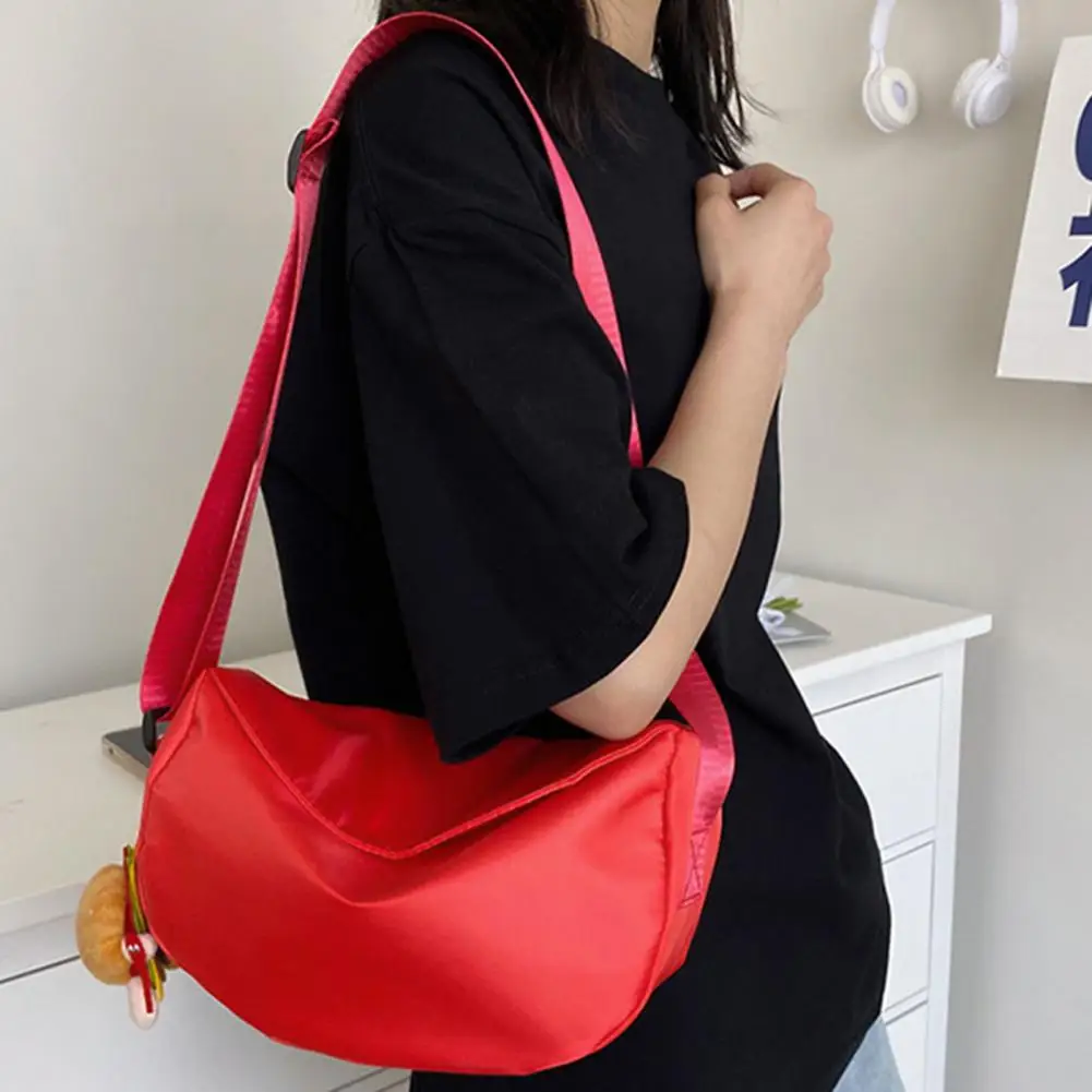 Women Single Shoulder Bag Adjustable Strap Solid Color Casual Waterproof Nylon Zipper Ladies Girls Dumpling Hobo Bag Tote Purse
Women Single Shoulder Bag Adjustable Strap Solid Color Casual Waterproof Nylon Zipper Ladies Girls Dumpling Hobo Bag Tote Purse