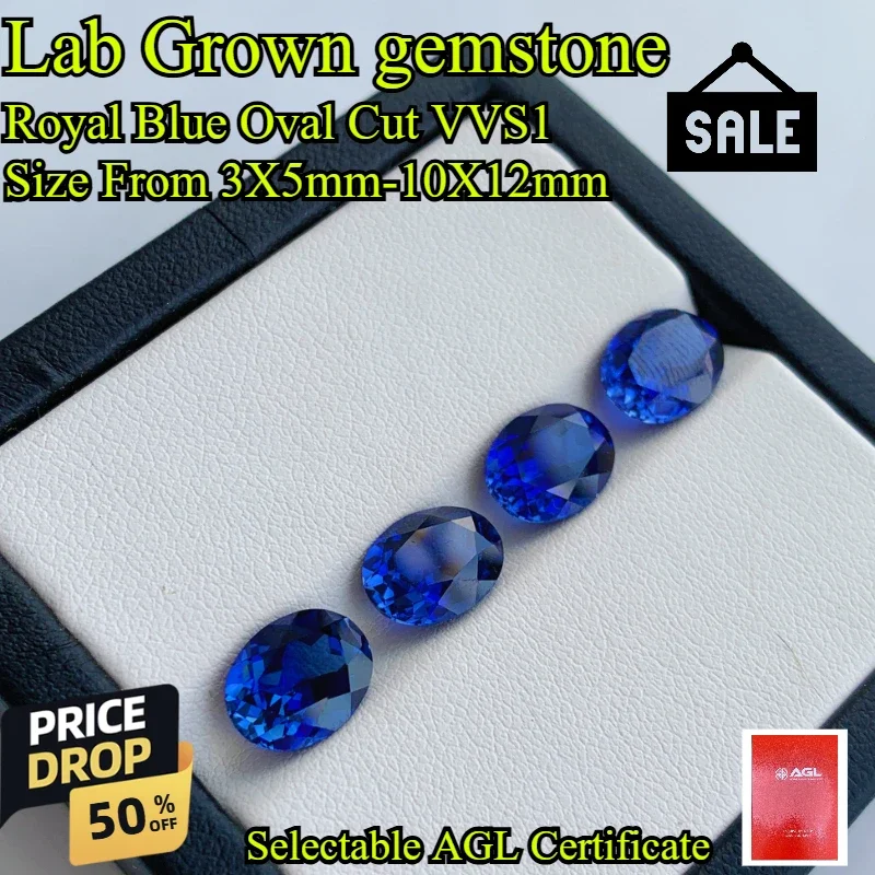 NEW Royal Blue Oval Cut Lab Grown Sapphire Multiple Cutting DIY Jewelry Production Main Materials Selectable AGL Certificate
NEW Royal Blue Oval Cut Lab Grown Sapphire Multiple Cutting DIY Jewelry Production Main Materials Selectable AGL Certificate