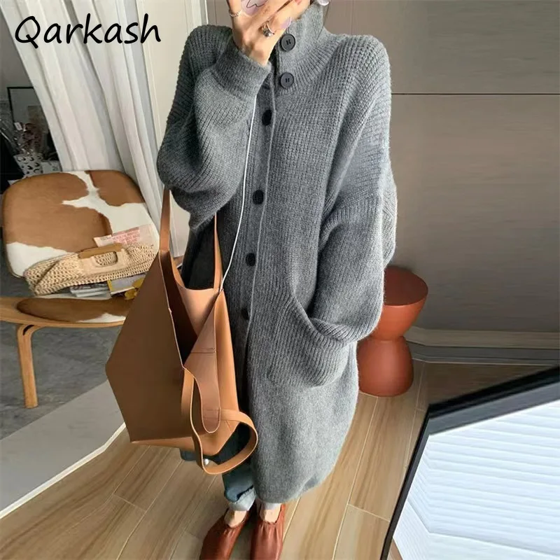 Cardigan Women Stand Collar Korean Style Knitted Patchwork Single Breasted Fashion Thicken Solid All-match Streetwear Sweaters
Cardigan Women Stand Collar Korean Style Knitted Patchwork Single Breasted Fashion Thicken Solid All-match Streetwear Sweaters