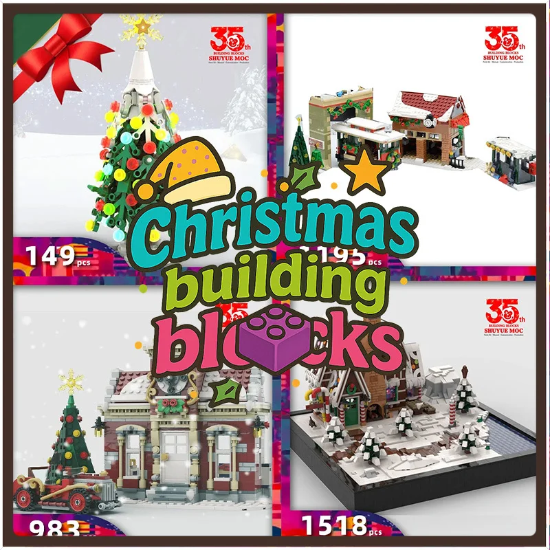 Vacation House, Holiday Train, Post Office & More – Christmas Building Blocks Bundle in Christmas Village Sets
Vacation House, Holiday Train, Post Office & More – Christmas Building Blocks Bundle in Christmas Village Sets
