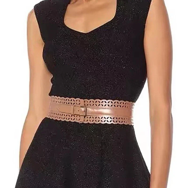 Boho Style Hollowed Out Cummerbund Cowhide Waist Seal Ethnic Style Leather Wide Silver Buckle Belt Women's Laser Cut Pattern
Boho Style Hollowed Out Cummerbund Cowhide Waist Seal Ethnic Style Leather Wide Silver Buckle Belt Women's Laser Cut Pattern