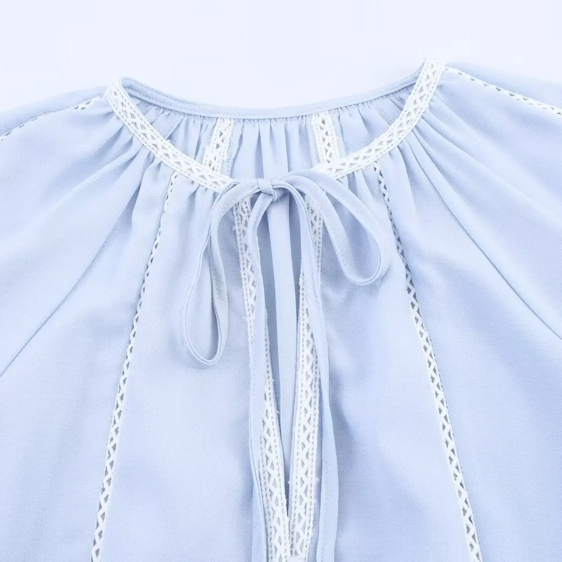 ZBZA Spring New Women's Faion Design Lace Lantern Sve round Ne irt Casual Loose Fit Long Sve Pure Color Button up
ZBZA Spring New Women's Faion Design Lace Lantern Sve round Ne irt Casual Loose Fit Long Sve Pure Color Button up
