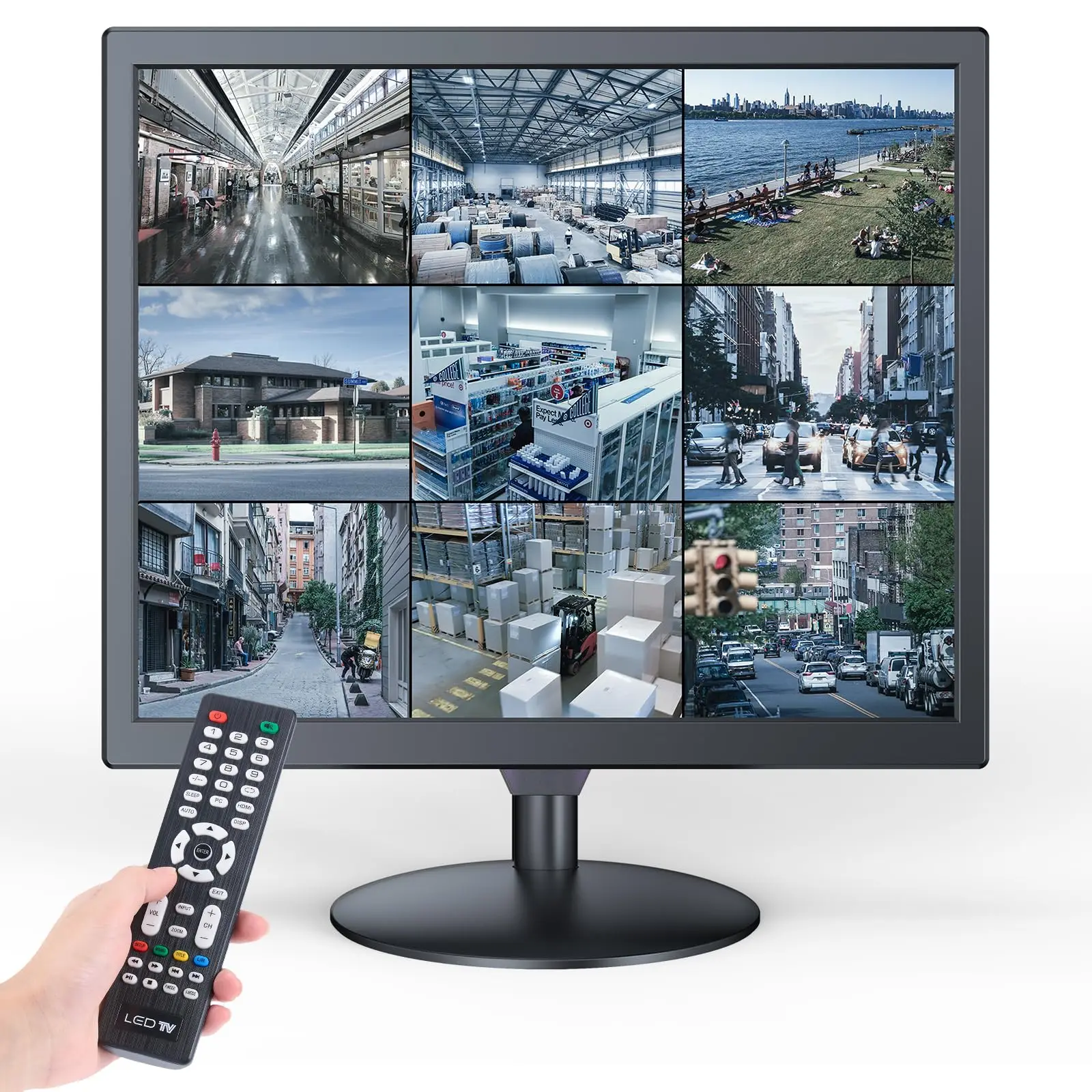 Eyoyo 17-inch Security Camera Monitor 1280x1024 Computer Monitors 170° View Angle 5:4 Screen Support USB Full Format Video Playback. NVR CCTV Monitor with AV HDMI VGA BNC Input Built-in Speaker, Support Remote Control
Eyoyo 17-inch Security Camera Monitor 1280x1024 Computer Monitors 170° View Angle 5:4 Screen Support USB Full Format Video Playback. NVR CCTV Monitor with AV HDMI VGA BNC Input Built-in Speaker, Support Remote Control