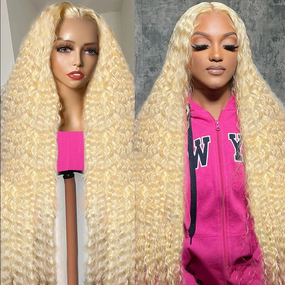 150-180% Density Deep Wave 613 Honey Blonde 13x4 Transparent Lace Front Human Hair Wigs Curly Wave Lace Frontal Wig For Woman
150-180% Density Deep Wave 613 Honey Blonde 13x4 Transparent Lace Front Human Hair Wigs Curly Wave Lace Frontal Wig For Woman