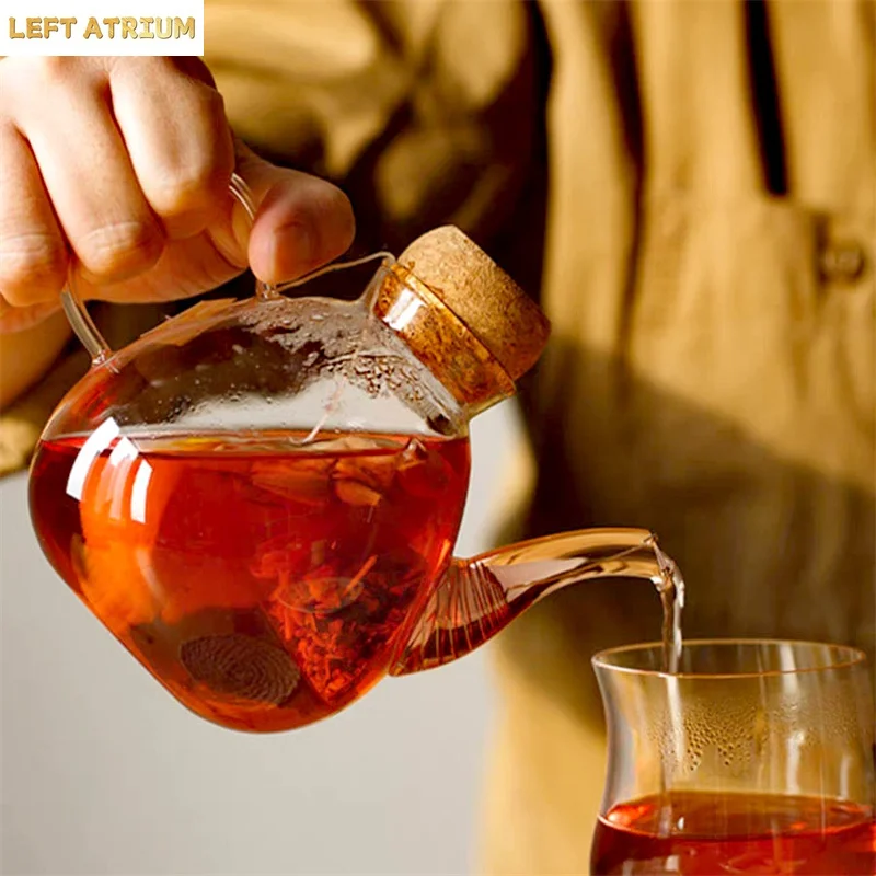 500ml Heat Resistant Flower Tea Glass Teapot With Cork Stopper Household Afternoon Health Tea Pot Teaware
500ml Heat Resistant Flower Tea Glass Teapot With Cork Stopper Household Afternoon Health Tea Pot Teaware