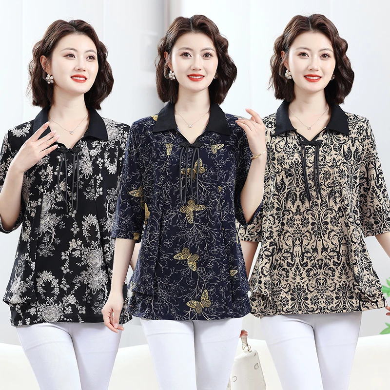 Women's Vintage Floral Print Shirt Summer Elegant Half Sleeve Blouse Ladies Casual Loose Irregular Tops
Women's Vintage Floral Print Shirt Summer Elegant Half Sleeve Blouse Ladies Casual Loose Irregular Tops
