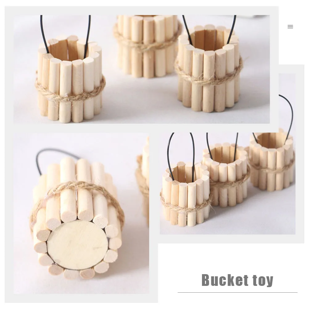 1pc Mini Wooden Pail Lifelike Miniature Scene Decoration Small House Adornment Dolly House Water Bucket Photograph Prop
1pc Mini Wooden Pail Lifelike Miniature Scene Decoration Small House Adornment Dolly House Water Bucket Photograph Prop